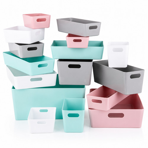 Plastic storage baskets - plastic,