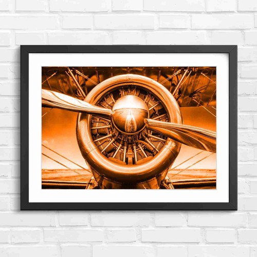 Vintage airplane engine - airplane,