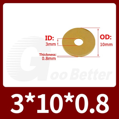 Flat washers brass m2 5 - washers,