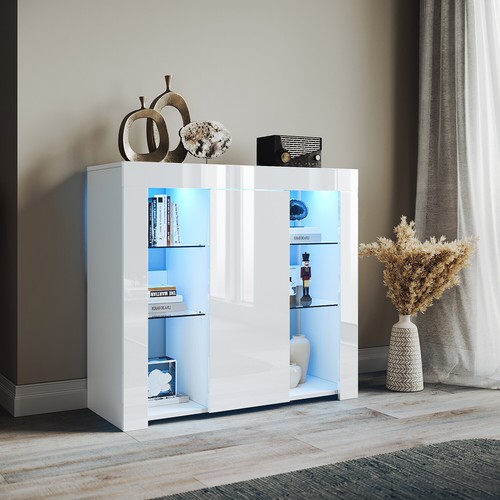 White high gloss sideboard - gloss,