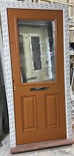 955x2095 *CHEAP SOLID CORE COMPOSITE DOOR Retro Orange / Golden Oak FACTORY 2nd