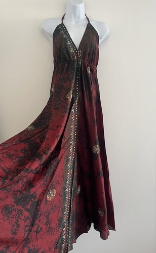 Bohemian dress silk hippie - bohemian,