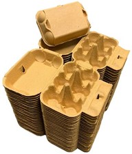 Tasty Brown Coloured Egg Boxes - Flat Lid Top Carton for med -x large egg sizes