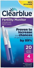 20 Clearblue Advanced Fertility Monitor Sticks Refill + 4 Pregnancy Test Kits
