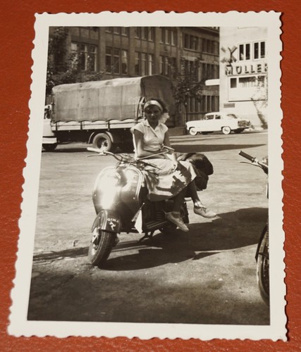 Old private photo scooter - old, sw