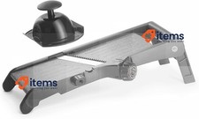 HENDI Samurai Japanese Mandolin Vegetable Slicer 0.5-9mm Black – 9 MM, 9 MM