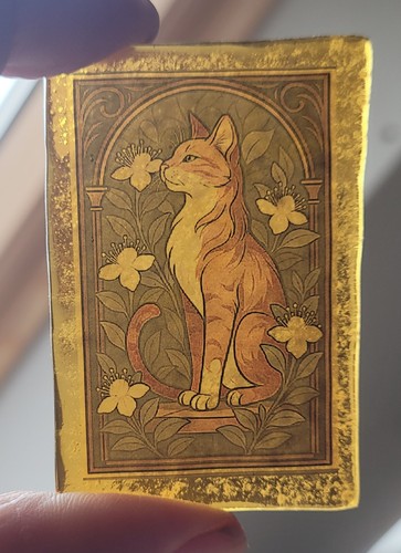 Stained glass cat traditional - glass,