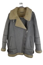 ZARA BASIC Grey Faux Sheepskin