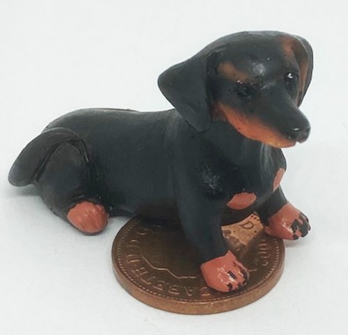 Dolls house dachshund - house, dog