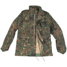 M65 COMBAT FIELD PARKA MENS ARMY M-65 JACKET MILITARY COAT FLECKTARN CAMO S-3XL