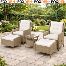 5 Pieces Rattan Garden