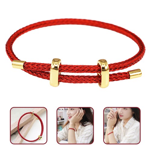 Red string bracelet - string, and