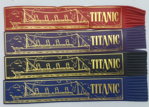 Titanic leather bookmark - titanic,