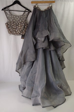 Terani Couture Full Long Grey