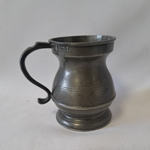 Pewter half pint measure - pint,