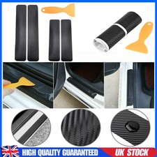 4x Car Carbon Fiber Door Plate