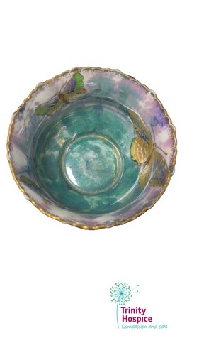 Aynsley bowl teal - aynsley, butterfly