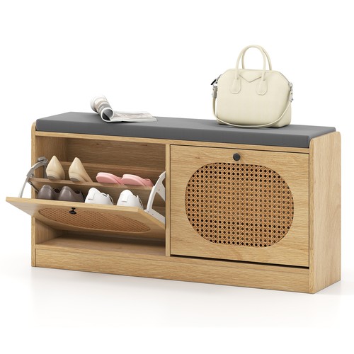 Natural rattan shoe - rattan, stand