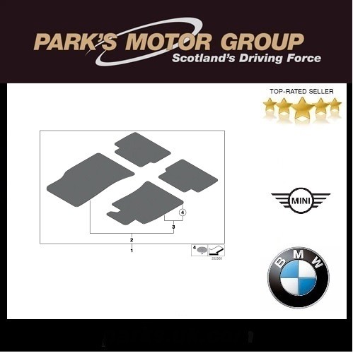 Mini genuine velour floor mats - velour,