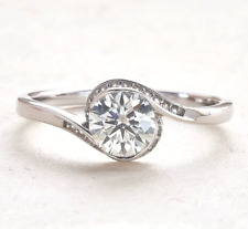Real 1ct Round MOISSANITE Ring