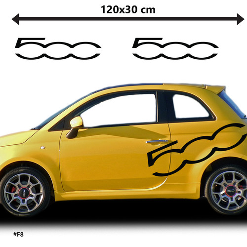 For fiat 500 side racing - fiat,