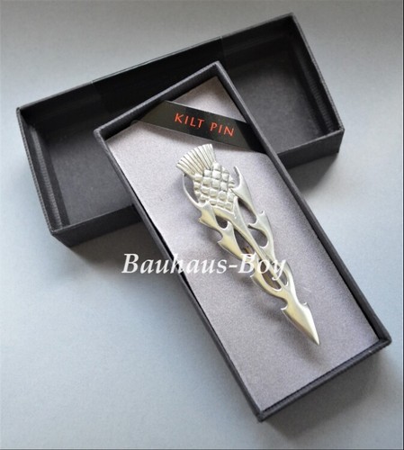 Kilt pin pewter thistle - kilt,
