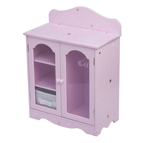 Kids wooden doll wardrobe - kids,