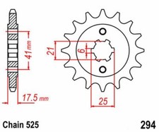 14T sprocket step 525 for