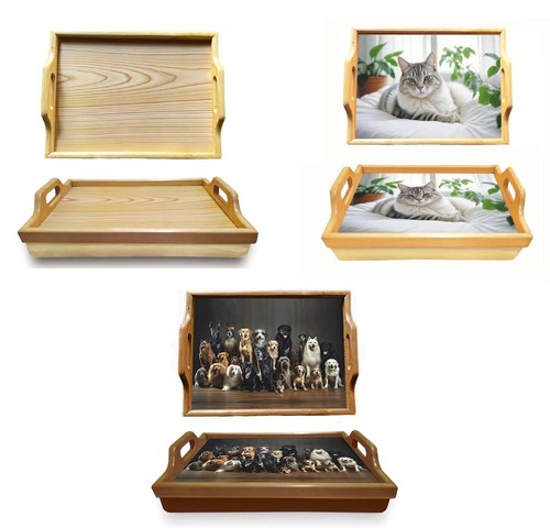 Wooden lap tray breakfast - wooden,