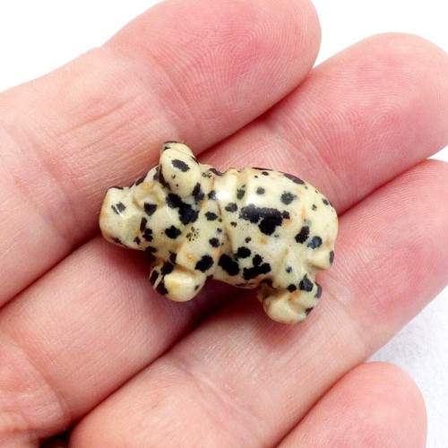 Gemstone pig hand carved - pig,