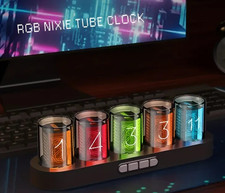 RGB LED Nixie Tube type clock - Fully assembled UK stock