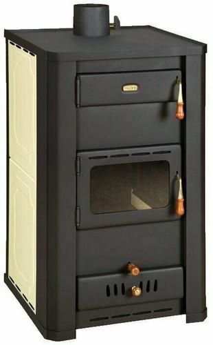 Wood stove for central heating