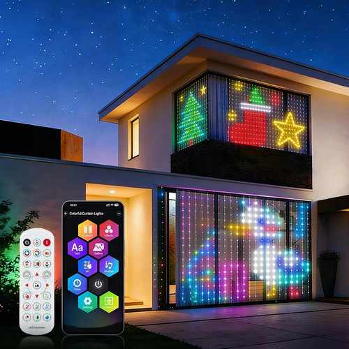 Smart curtain lights 400 led - smart,