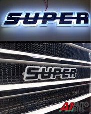 LED White SUPER Sign 3D