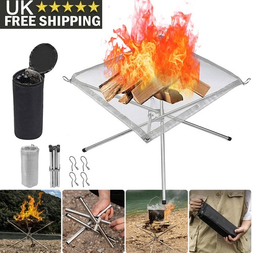 Portable fire pit - fire, mesh