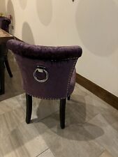 Brushed Velvet purple dining