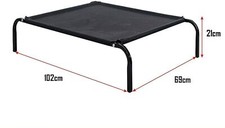 Breathable Elevated Dog Bed Pet Cat Mesh Camping Cot In/Outdoor Waterproof Black