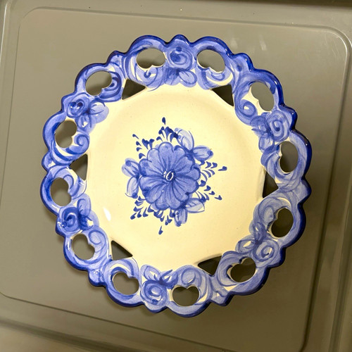 Portuguese blue white - white, floral