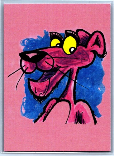 Pink panther sketch - pink, card