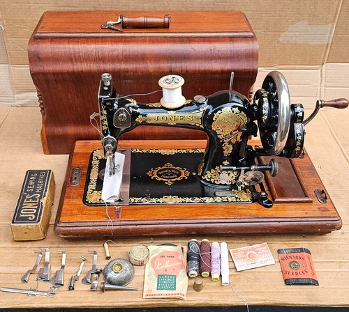 Jones hand crank sewing - c.s,