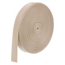 Flat Nylon Webbing Strap 1 Inch 25 Yards 1.1mm Thk for Bags Champagne