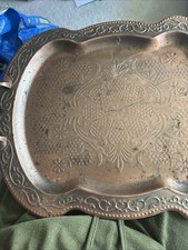 Large Antique Copper Serving