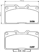 MINTEX MDB2583 BRAKE PAD SET FOR DISC BRAKE GENUINE ORIGINAL OE QUALITY PADS (4)