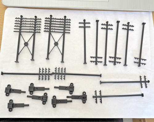 Telegraph poles with - poles, track