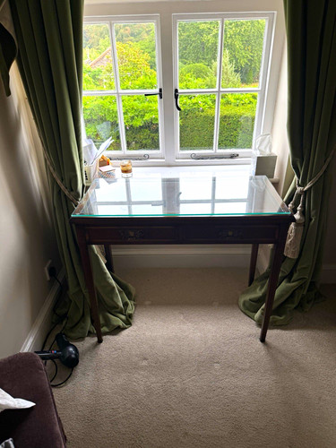 Dark wood dressing table - dressing, table/desk