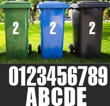 3x White Wheelie Bin Peel &