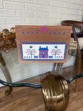 Vintage The Country Home Wooden recipe box / card box cottagecore country home