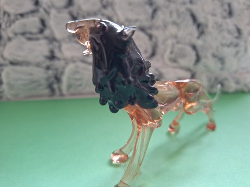 Glass crystal lion figurine - glass/crystal,