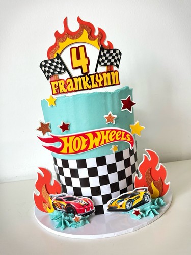 Hot wheels cake topper - hot,