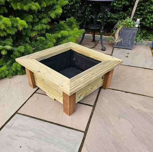 Handmade raised wooden square - raised,
